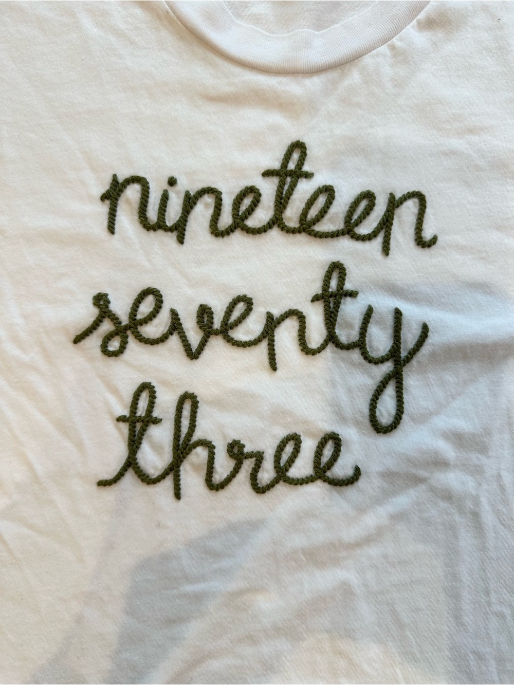 Lingua Franca Nineteen Seventy Three Embroidered Tee M - Picture 3 of 9